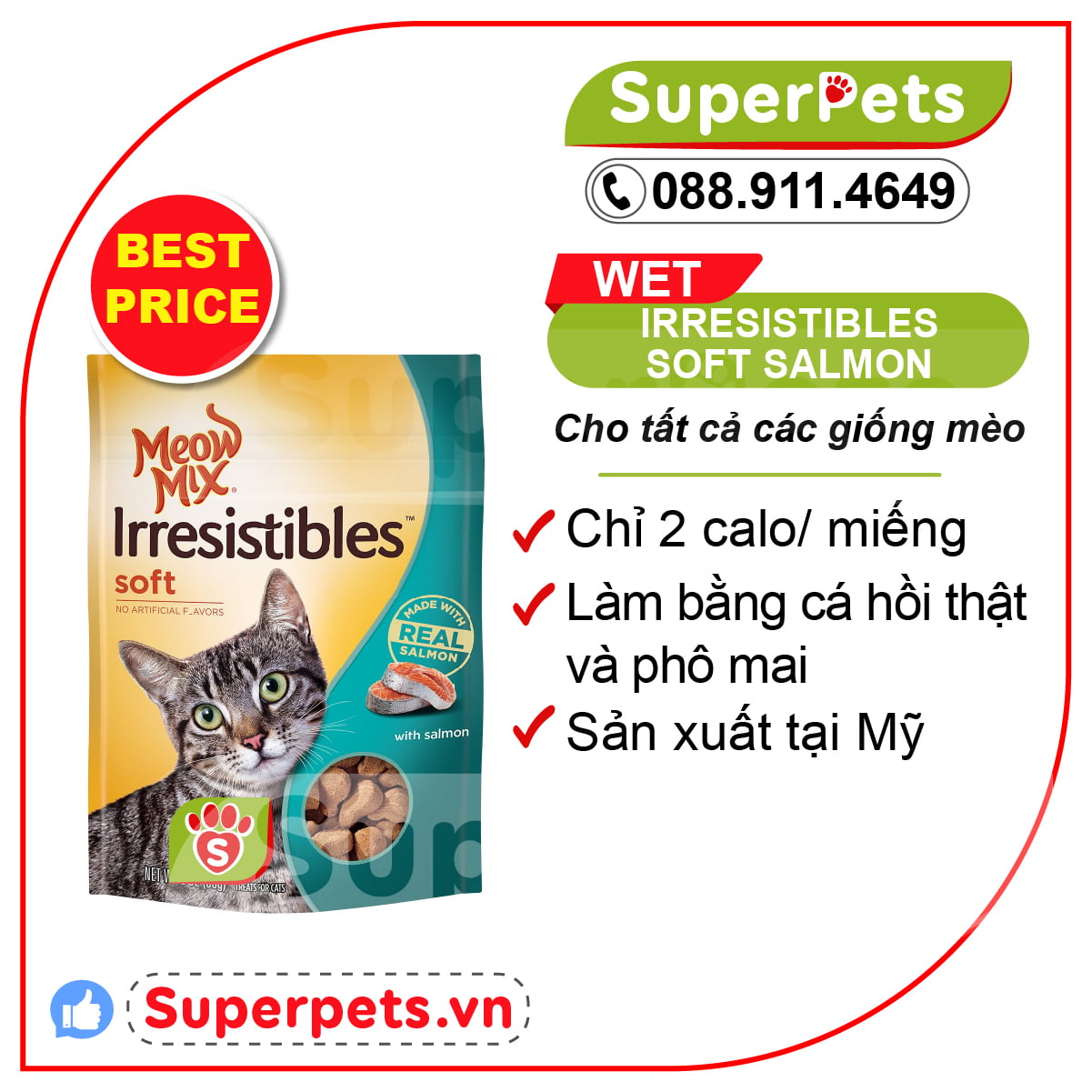 meow mix irresistibles soft salmon